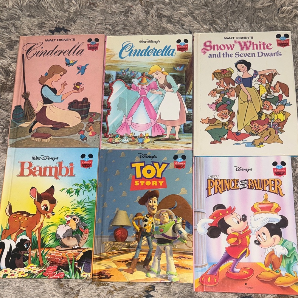 Disney Classic Storybook Set - Pink, Blue, White Covers